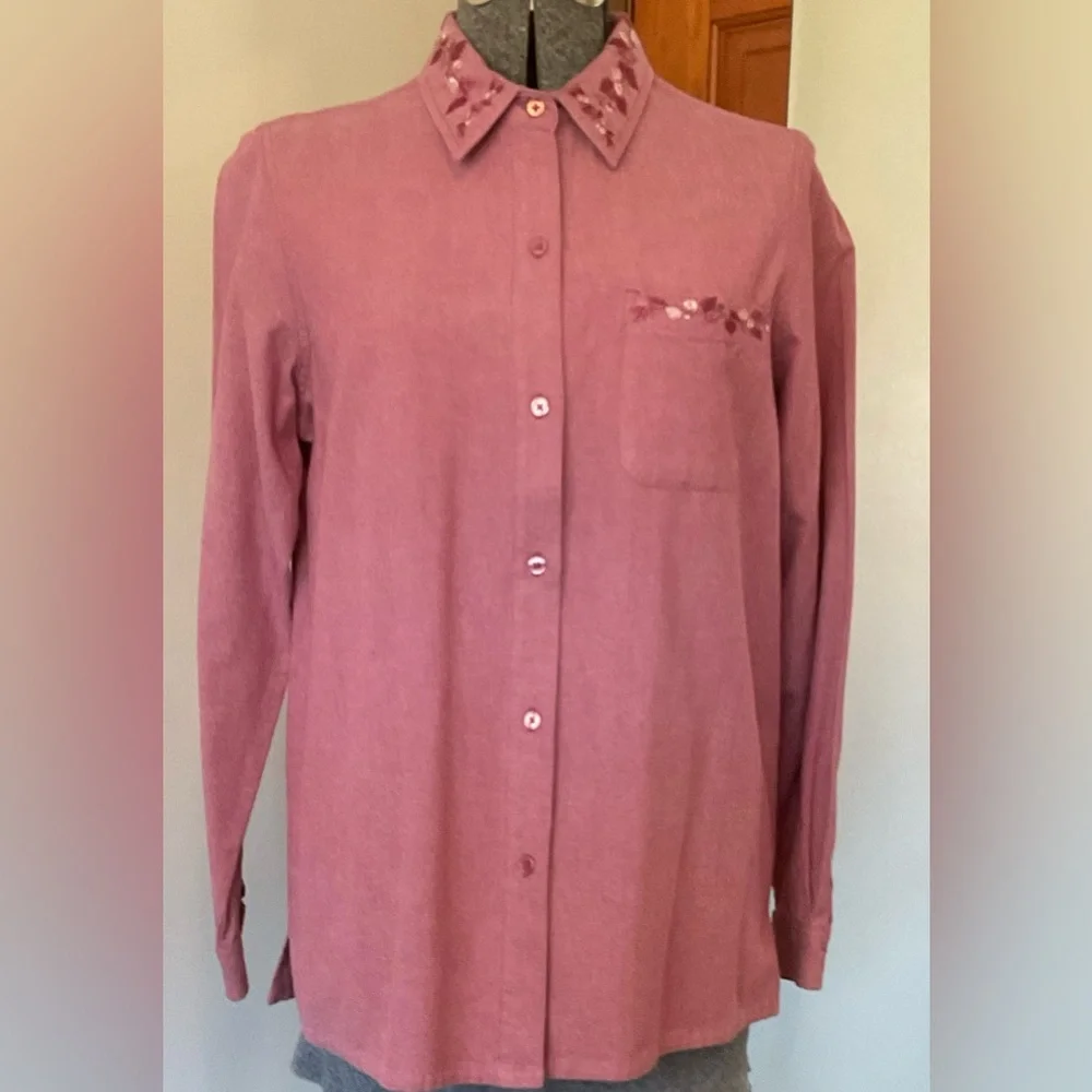 Blair Vintage Embroidered Button Down Shirt - Picture 1 of 8